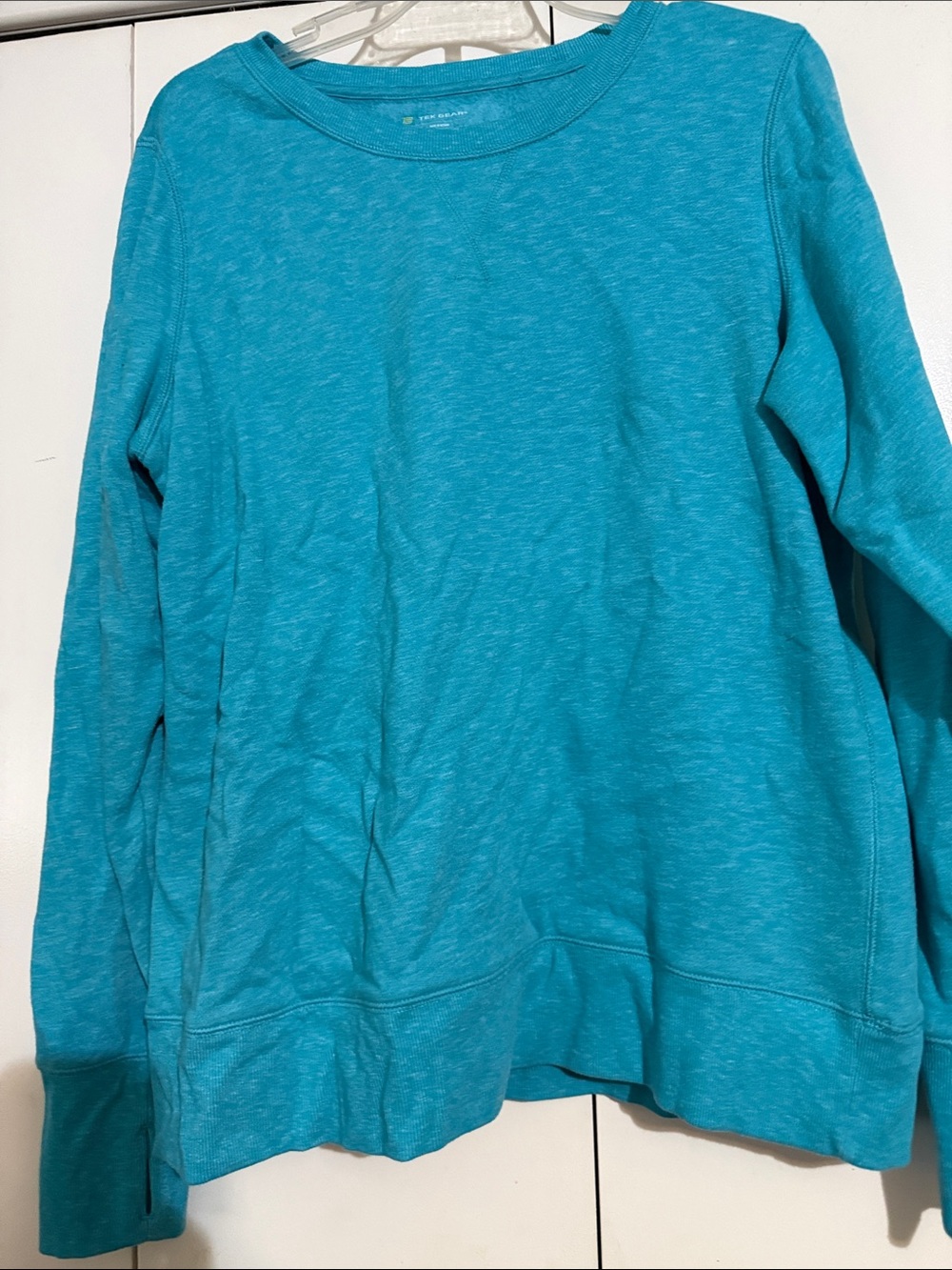 tek gear Teal Blue Long-Sleeve Crewneck Sweatshirt